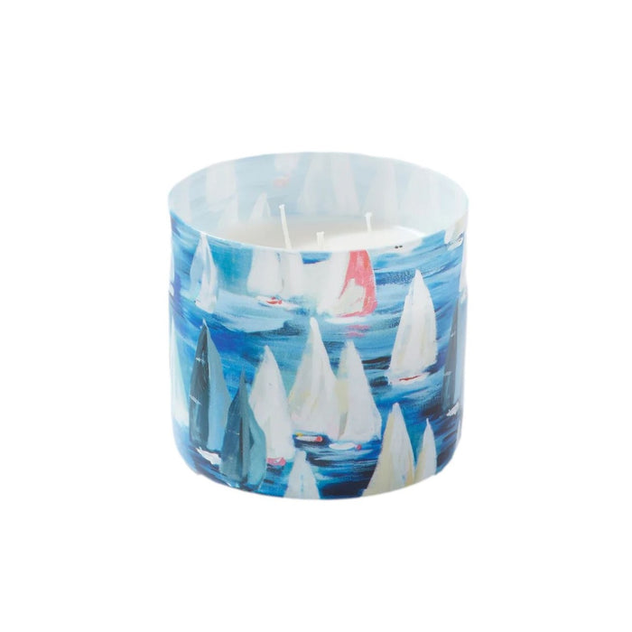 3-Wick Candle Candle Annapolis Candles Race Day Sailboats 