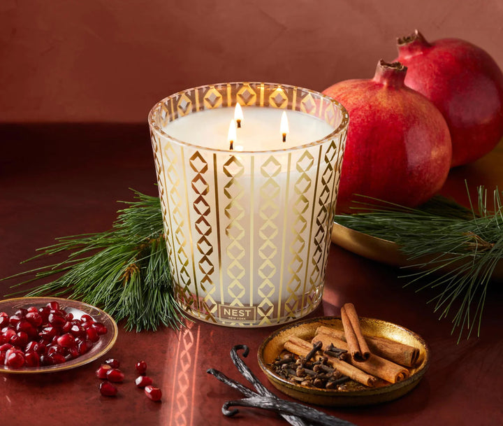 3-Wick Candle - Holiday Candle Nest 