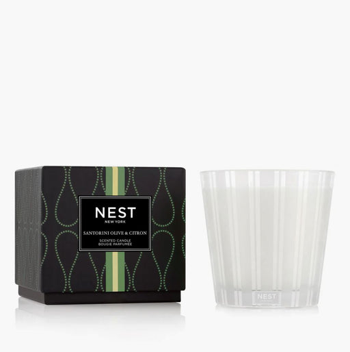 3-Wick Candle - Santorini Olive and Citron Candle Nest 
