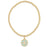 3mm Signature Cross Gold Disc Bracelet bracelet eNewton Turquoise 