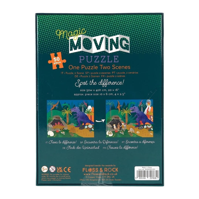 50pc Magic Moving Puzzle - Dino Puzzle Floss and Rock 