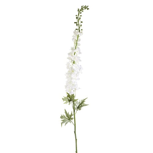 54" White Delphinium Stem Floral RAZ 