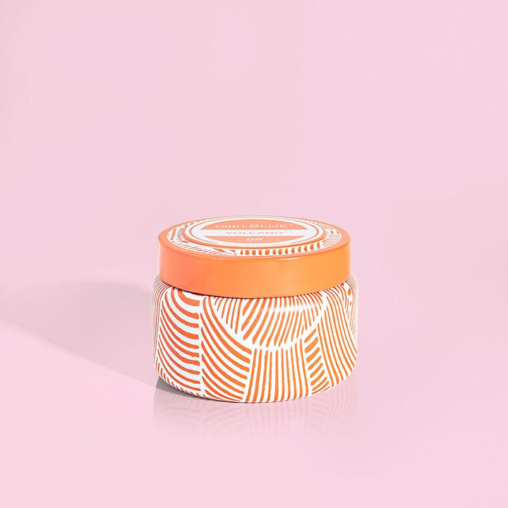 8.5oz Printed Travel Tin Candle - Colors Candles Capri Blue Tangerine 