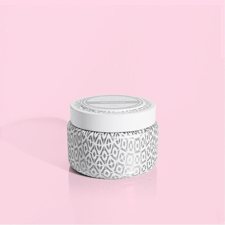 8.5oz Printed Travel Tin Candle - Colors Candles Capri Blue White 