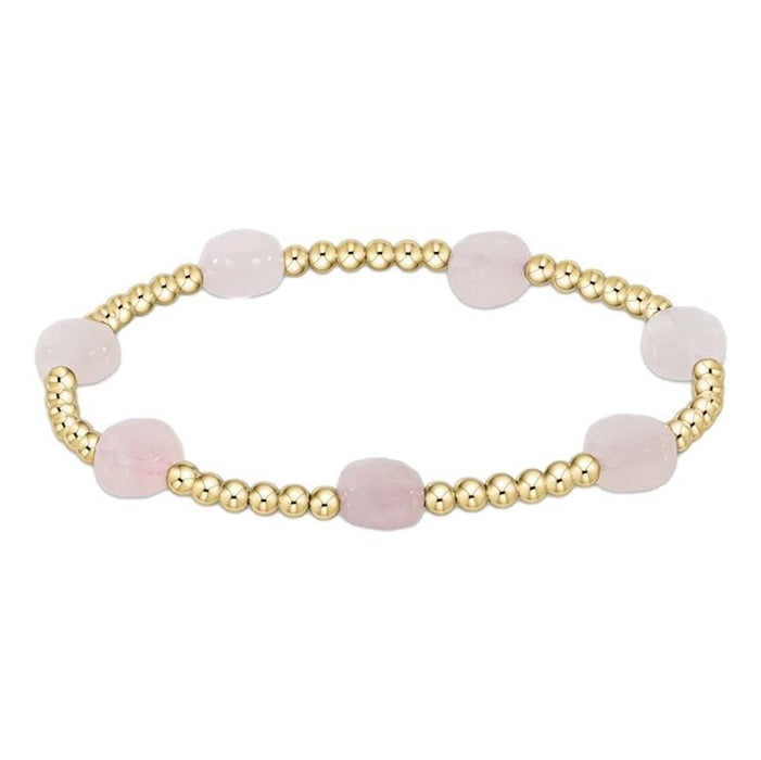 Admire Gold 3mm Bead Bracelet - Gemstones Bracelet eNewton Pink Opal 