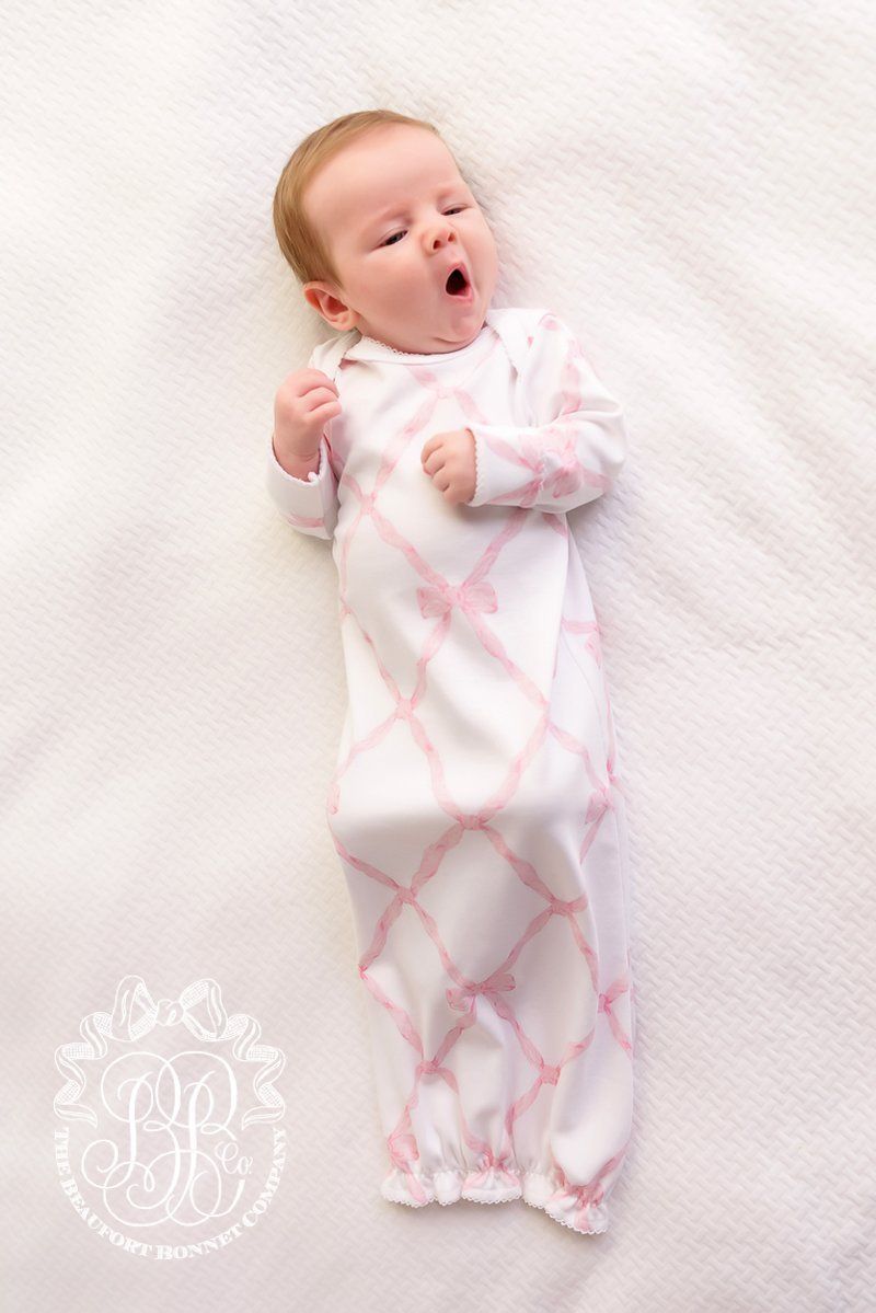 Adorable Everyday Set - Belle Meade Bow Baby Gown Beaufort Bonnet 