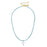 Alys Pearl Cross Necklace - Light Blue Necklace Susan Shaw 