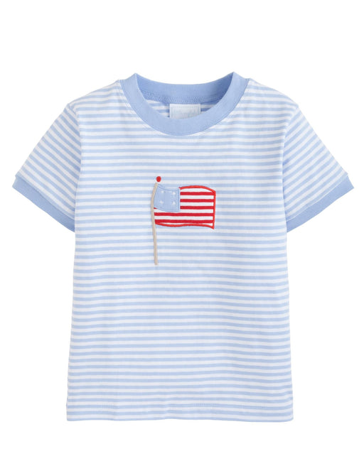 American Flag Applique T-Shirt Shirt Little English 