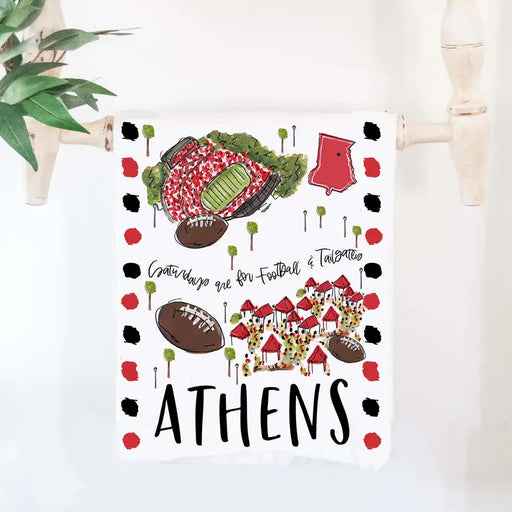 Athens Tea Towel Kitchen Towel Happy by Rachel 