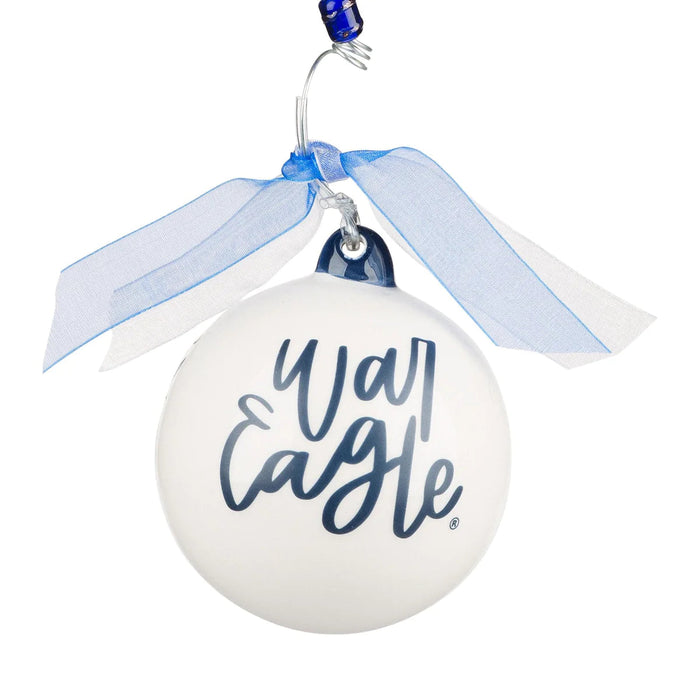 Auburn + War Eagle Landmark Ball Ornament Football Ornament Glory Haus 