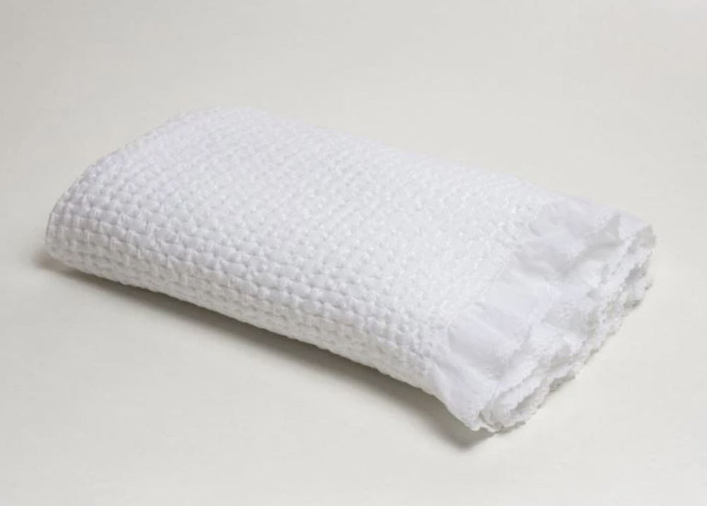 Baby Blanket with Lace Trim Baby Blanket A Soft Idea 