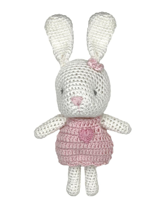 Baby Girl Bunny Crochet Rattle Rattle Zubels 