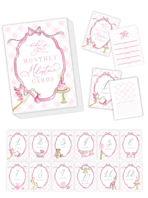 Baby Monthly Milestone Cards Milestone Cards Rosanne Beck Girl 