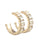 Baguette Crystal Hoop Earrings Earrings Golden Stella 