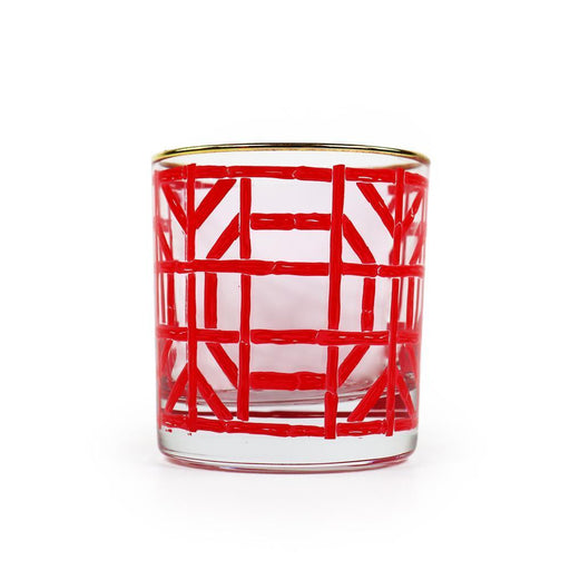 Bamboo Bourbon Glass - Set of 4 Drinkware Pomegranate Coral 