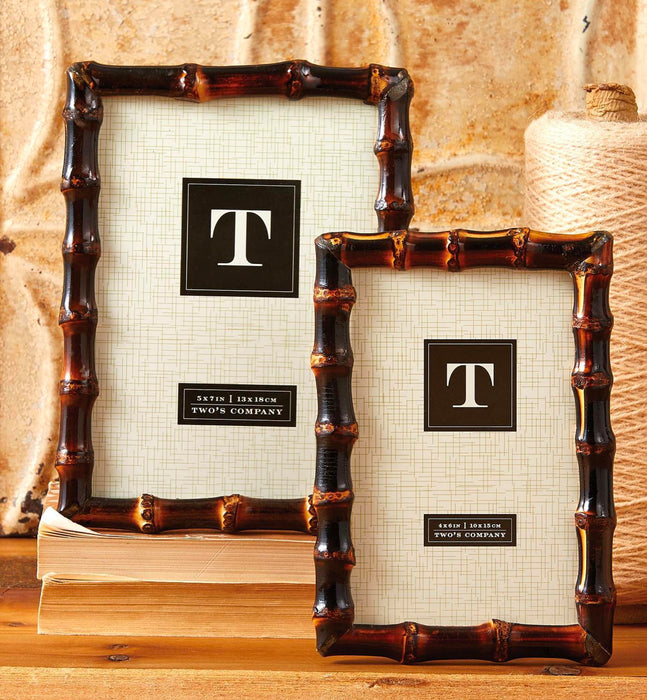 Bamboo Photo Frame Picture Frames Two's Company 