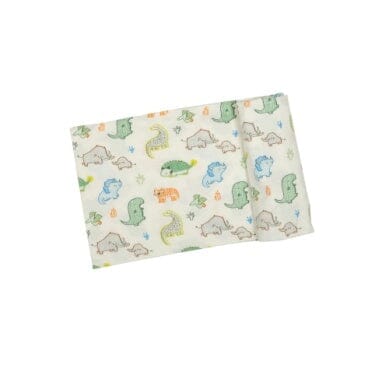 Bamboo Swaddle - Sketchpad Dinos Baby Blanket Angel Dear 