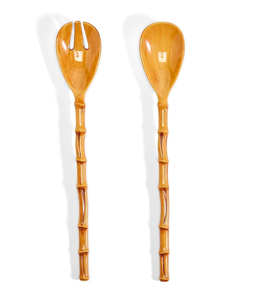 Bamboo Touch Accent Salad Server Set Serving Pieces Two's Company 