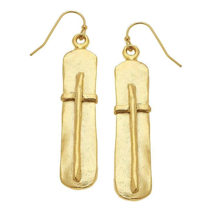 Bar Cross Earrings Earrings Susan Shaw 