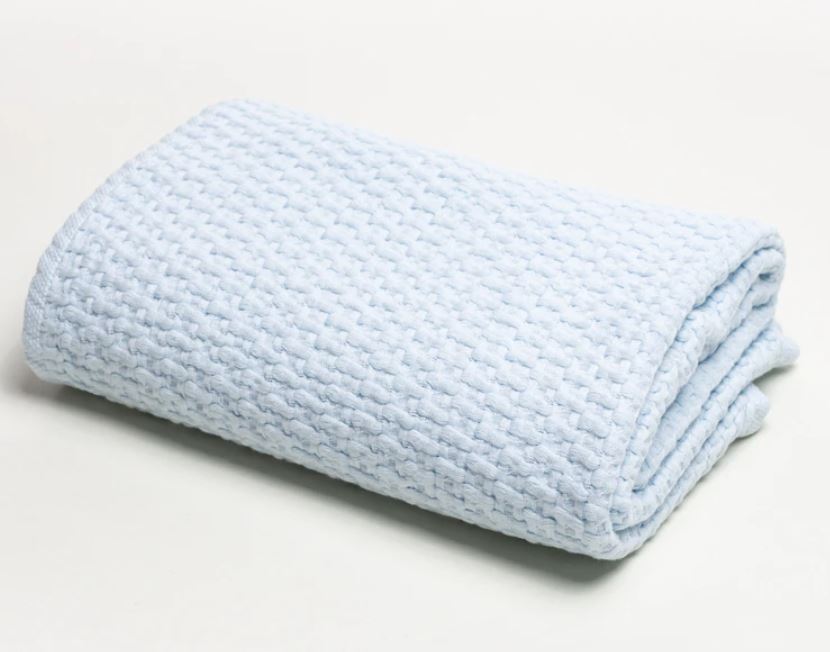 Basket Weave Blanket Baby Blanket A Soft Idea Blue Receiving 