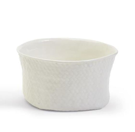 Basketweave Tidbit Dishes Serving Pieces Two's Company Round 