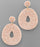 Bead Wide Oval Earrings Earrings Golden Stella Pink 
