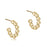 Beaded Classic 1" Post Hoop Earrings Earrings eNewton 4mm 