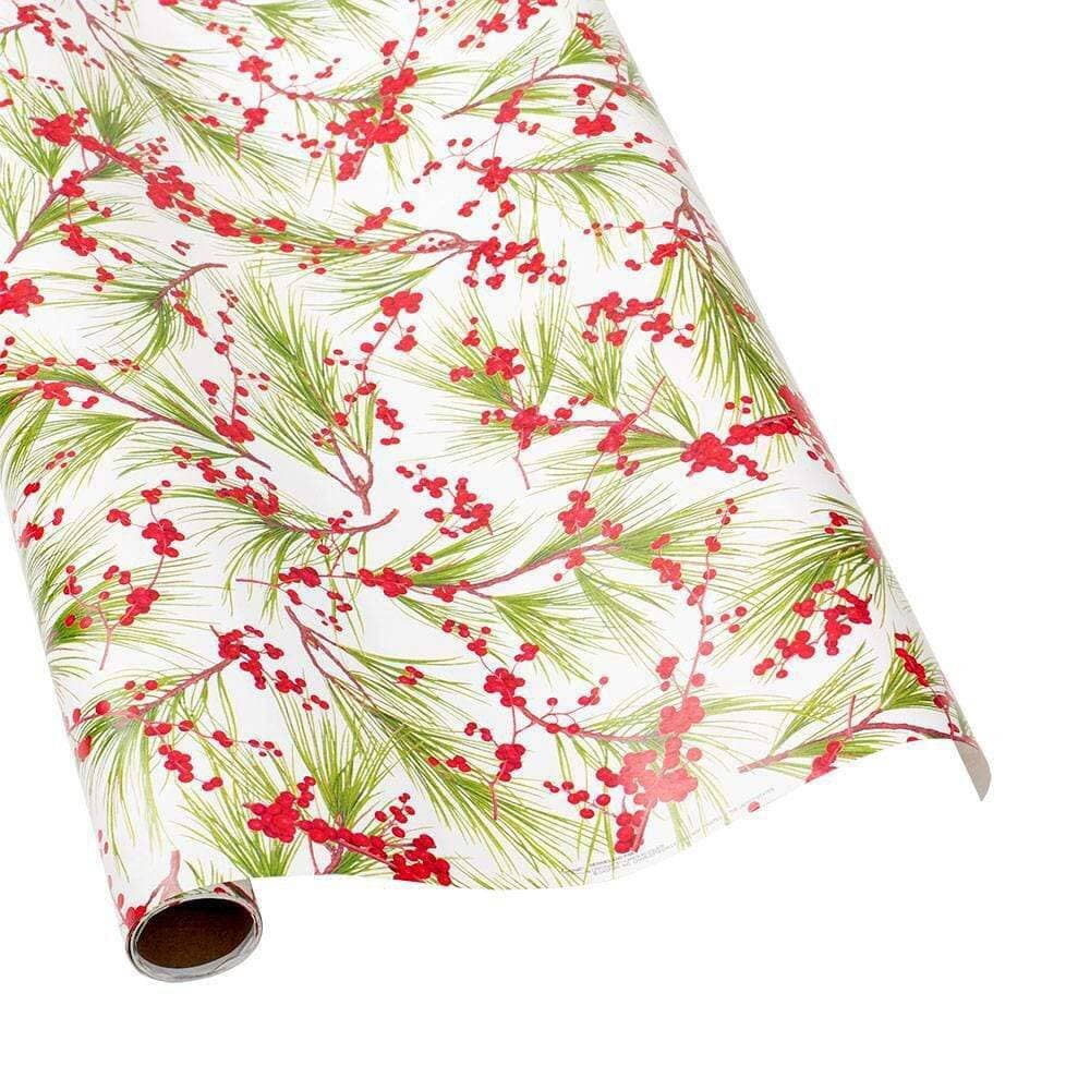 Berries and Pine Gift Wrapping Paper Wrapping Paper Caspari 