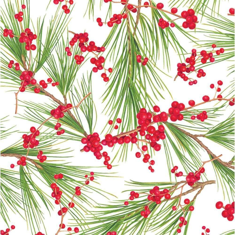 Berries and Pine Gift Wrapping Paper Wrapping Paper Caspari 