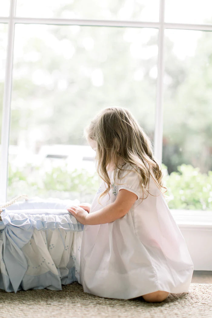 Big Sister Dress - White Dress Proper Peony 