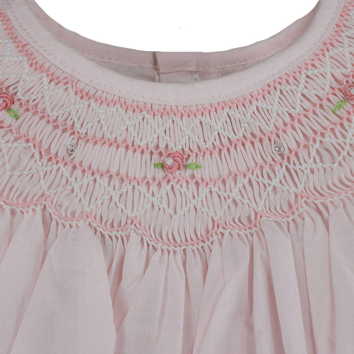 Bishop Smocked Daygown with Pearls Baby Gown Petite Ami 