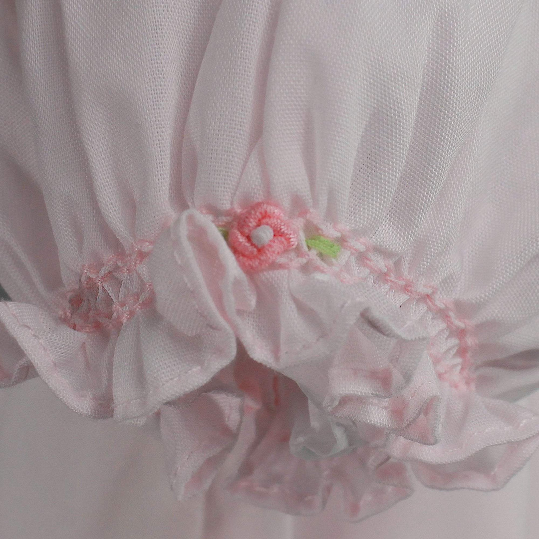 Bishop Smocked Daygown with Pearls Baby Gown Petite Ami 