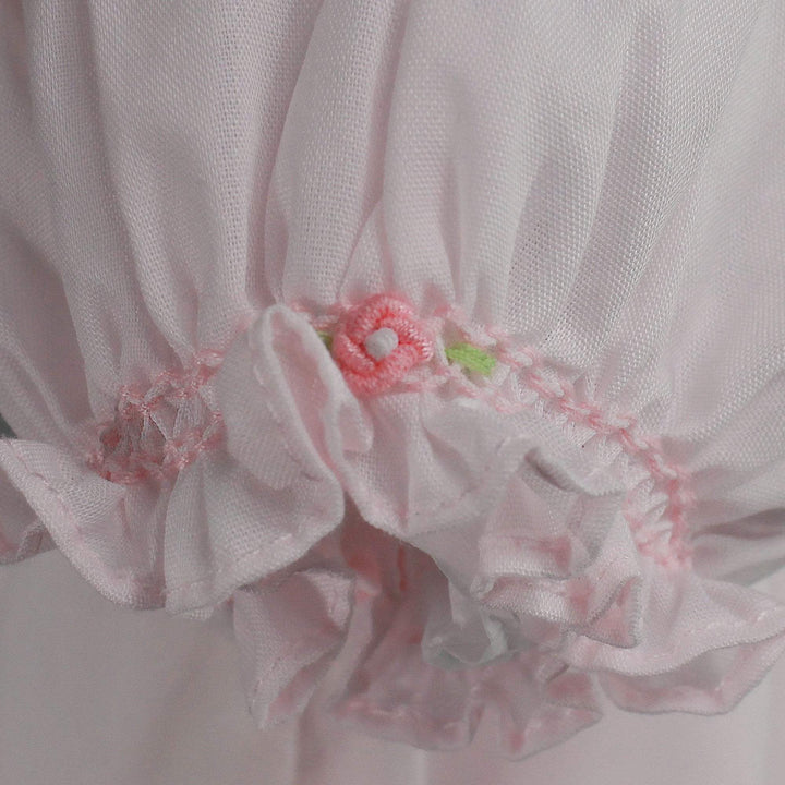 Bishop Smocked Daygown with Pearls Baby Gown Petite Ami 