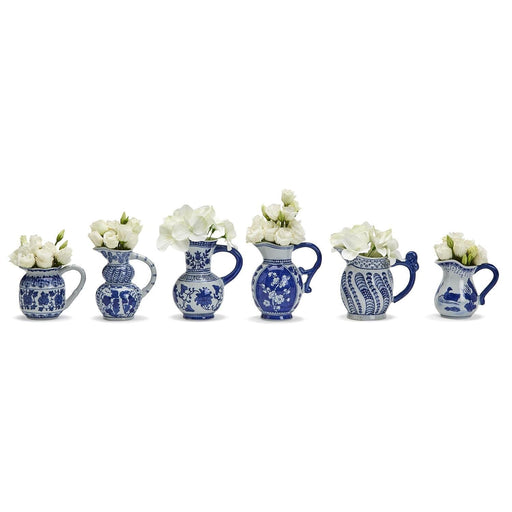Blue and White Decorative Pitchers Planter Two's Company 