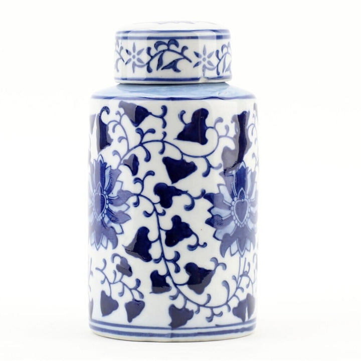Blue and White Tea Jar Vase Danny's Fine Porcelain 