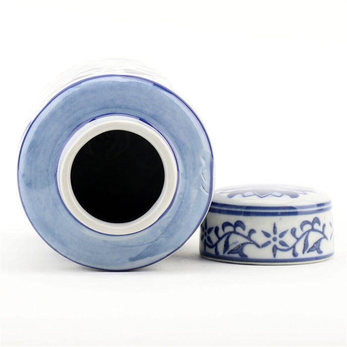 Blue and White Tea Jar Vase Danny's Fine Porcelain 