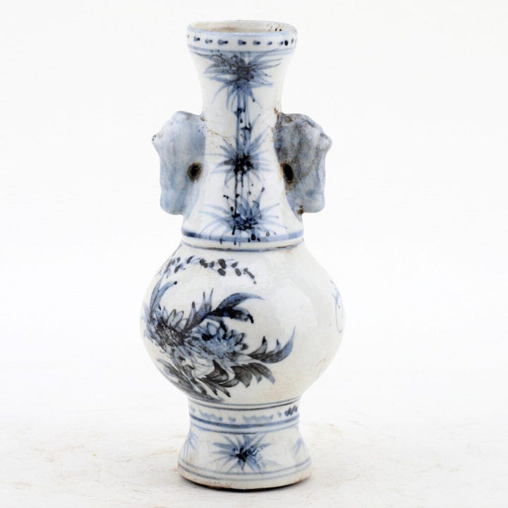 Blue And White Winged Vase Vase Danny's Fine Porcelain 