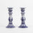 Blue Chinoiserie Candle Stick Set of 2 - Small Candle Holders 8 Oak Lane 
