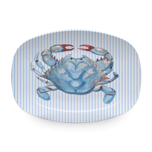 Blue Crabby Polymer Platter Serving Piece Mariposa 
