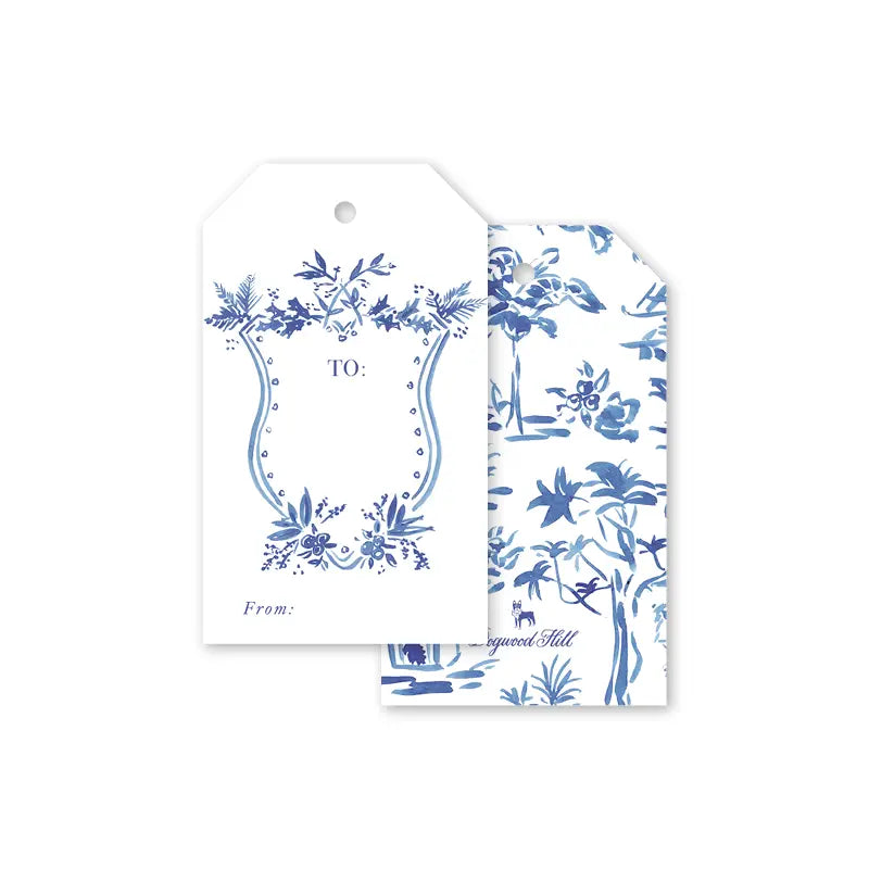 Blue Toile Gift Tags Gift Tag Dogwood Hill 