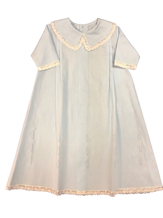 Boy Day Gown with Lace and Shadow Embroidery Day Gown Auraluz 