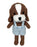 Brown Dog Crochet Rattle - Blue Rattle Zubels 