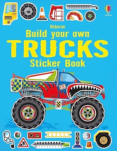 Build Your Own Trucks Sticker Book Book Usborne 