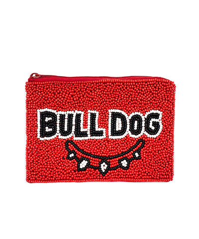 Bulldog Beaded Coin Pouch Clear Bag Golden Stella 