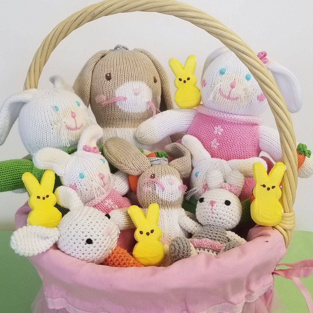 Bunny and Carrot Hand Crochet Rattle Rattle Zubels 