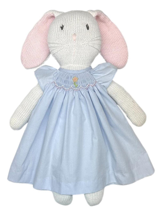 Bunny in Daisy Smocked Dress Stuffed Animal Zubels 