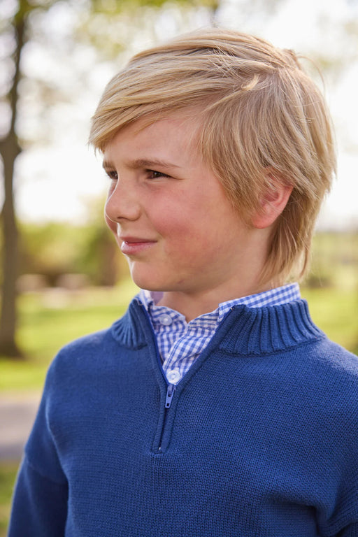 Button Down Shirt - Royal Gingham Boy Shirt Little English 