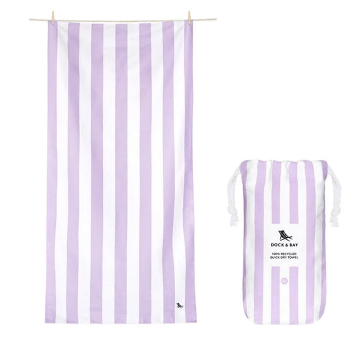 Cabana Quick Dry Towel - Extra Large Beach Towels Dock and Bay Lombok Lilac 