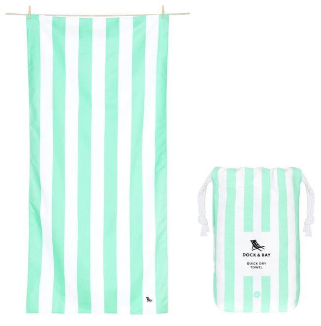 Cabana Quick Dry Towel - Extra Large Beach Towels Dock and Bay Narabeen Green 
