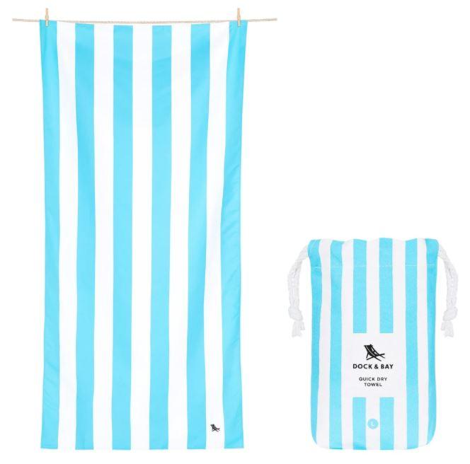 Cabana Quick Dry Towel - Extra Large Beach Towels Dock and Bay Tulum Blue 